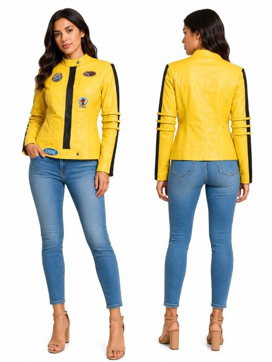 Kill Bill Jackets & Blazers - Kill Bill Beatrix Kiddo Yellow Jacket Costume Official S